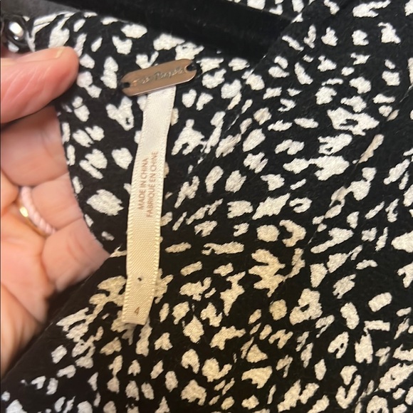 Free People Dress Black & White with decorative buttons down one side. Size 4 - Picture 3 of 15